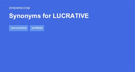 lucratif synonyme|synonyms for lucrative.